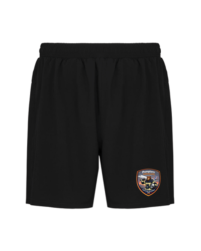 Short Homme Training Pompiers Aérogare Toulouse - Akka Sports noir