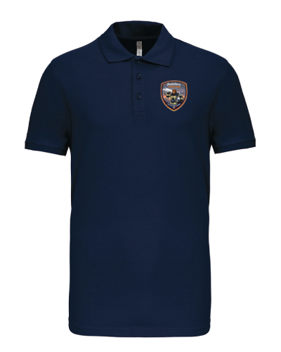 Polo piqué Homme Pompiers Aérogare Toulouse - Akka Sports bleu