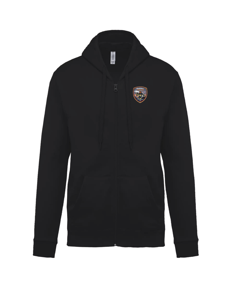 Sweat à capuche Full Zip Unisexe Pompiers Aérogare Toulouse - Akka Sports