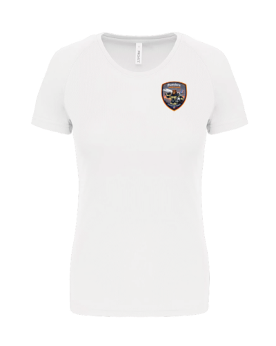 Tee-shirt Training Femme Pompiers Aérogare Toulouse - Akka Sports blanc
