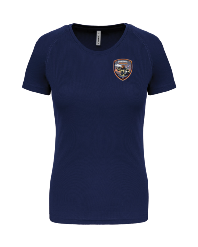 Tee-shirt Training Femme Pompiers Aérogare Toulouse - Akka Sports navy