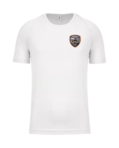 Tee-shirt Training Homme Pompiers Aérogare Toulouse - Akka Sports blanc