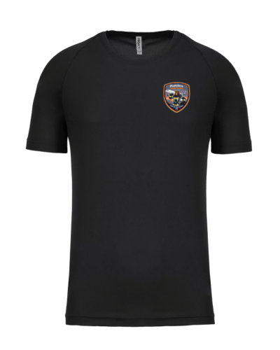 Tee-shirt Training Homme Pompiers Aérogare Toulouse - Akka Sports noir