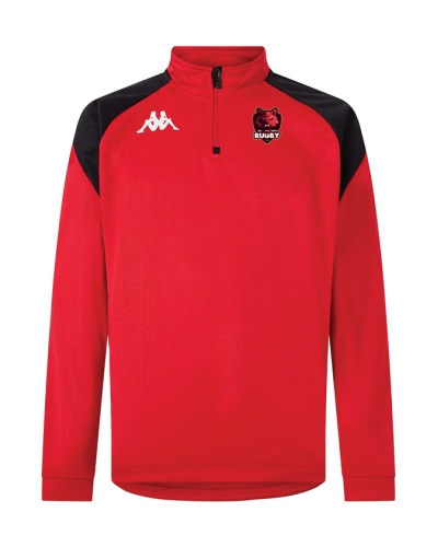 Sweat 1/4 zip training Lovato rouge ALJ LIMAY RUGBY - Kappa