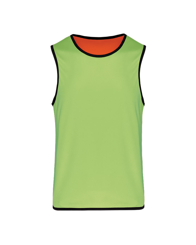 Chasuble réversible Rugby vert_orange - AKKA SPORTS