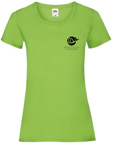 T-Shirt Femme Ecole Française de Spéléologie - Akka Sports LIME