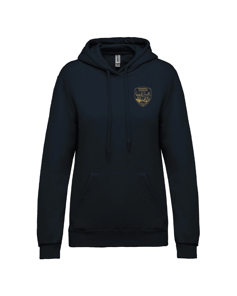 Hoodie Lifestyle Femme Coton Pompiers Aérogare Toulouse - Akka Sports