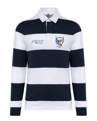 Polo Rugby rayé manches longues US HERM RUGBY - Akka Sports