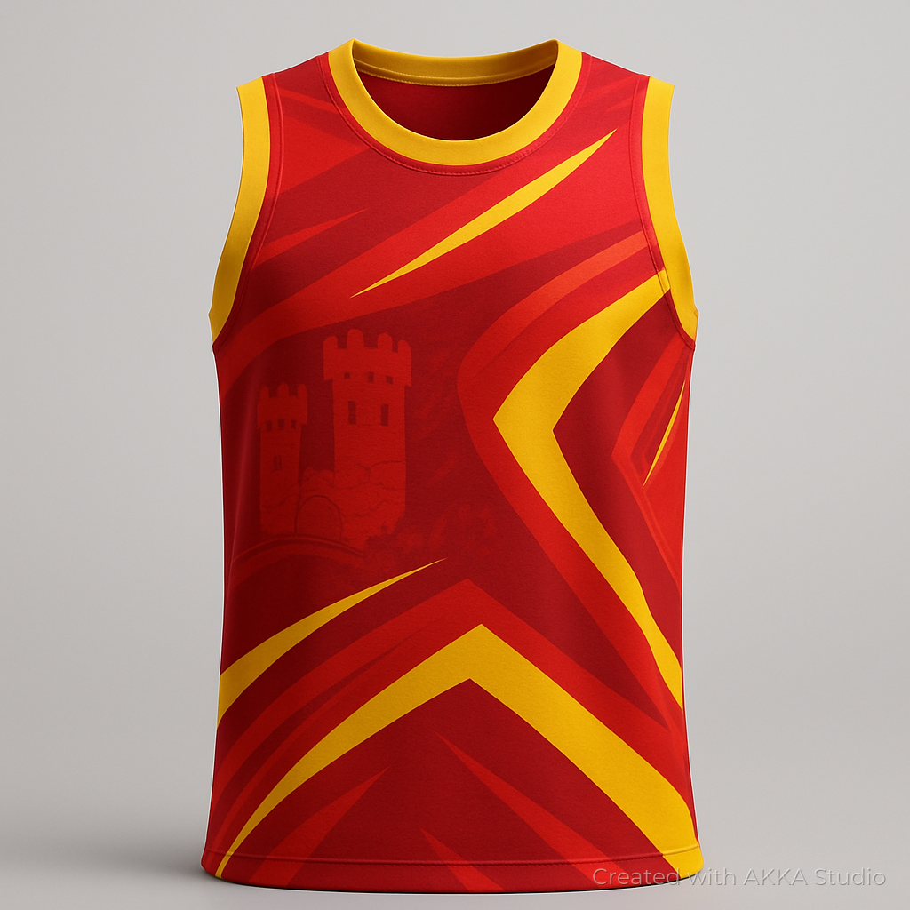 Design de maillot de basket bleu créé avec AKKA STUDIO