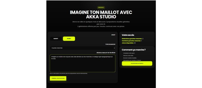 AKKA STUDIO : quand l’intelligence artificielle redéfinit la création de maillots sportifs